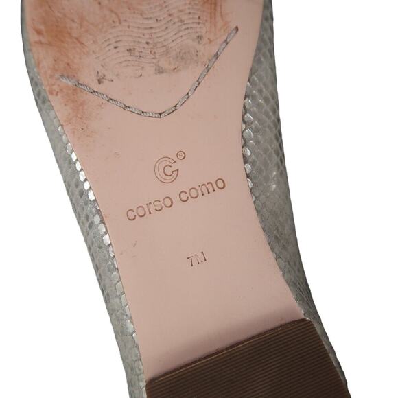 Corso Como Shoes Womens 7 Ballet Flats Fashion Leather Classic Callie Metallic - Picture 12 of 14